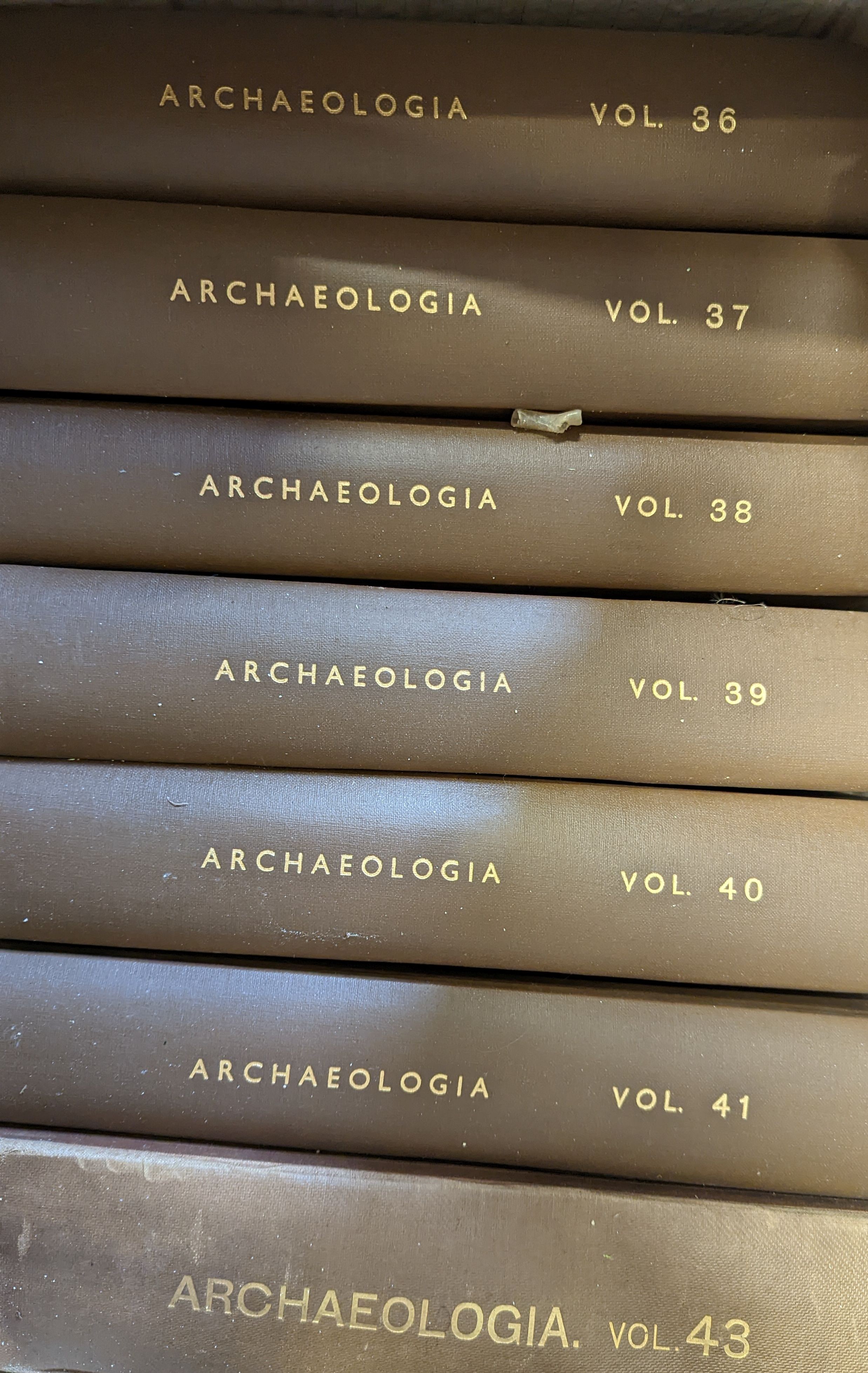 Archaeologia: 1840-1986, bound